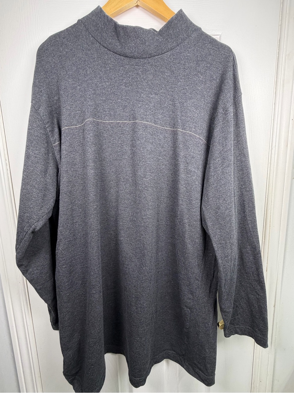 London Fog Limited Edition Charcoal Gray Mock Neck Shirt XL Unisex Minimalist